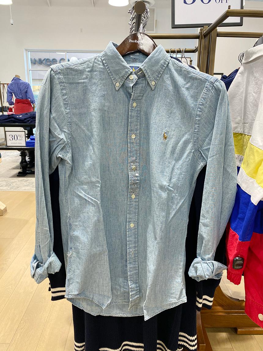 POLO RALPH LAUREN メンズ シャンブレー 長袖 シャツ