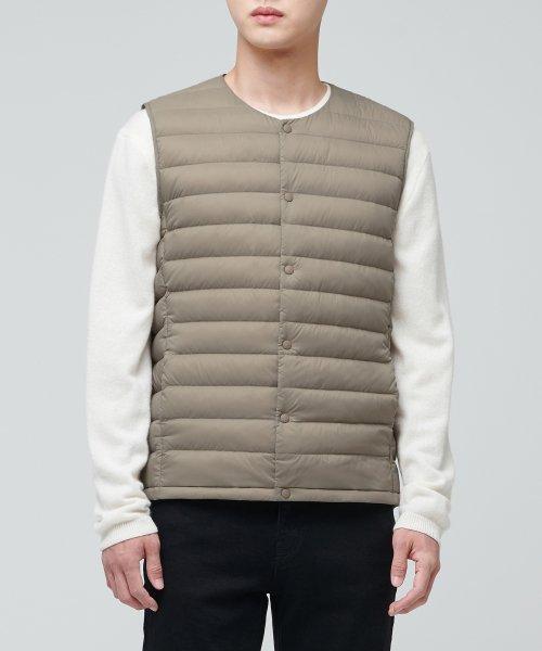 MUSINSA STANDARD(무신사 스탠다드) トランスフォーム ラウンドネック ライトダウンベスト [ベージュ] MMADV5Z03-BE