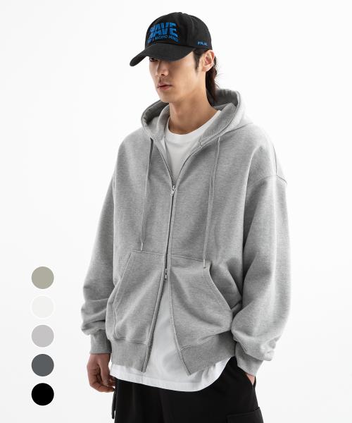 UNION STUDIO(유니온스튜디오) ルーズフィット 2Way スウェット フードジップアップ (4Color) UNI013