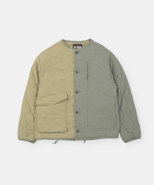 [KGEM] アンバランス キルティング ライト パディング KHAKI BEIGE KM24WMJK010KB