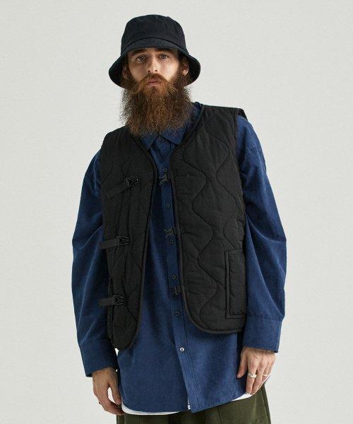 [카고브로스] CB キルティング ダウンベスト (ブラック) CB217201