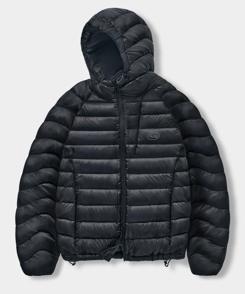 [디미트리블랙] VLAD ライトシェル 軽量ダウンジャケット_フーデッド Black VBE7HH02BK