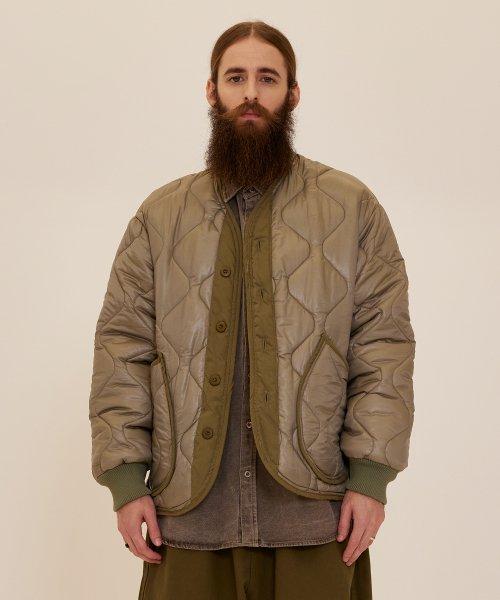 [카고브로스] CB キルティング オーバーフィットジャケット (カーキ) CB227101