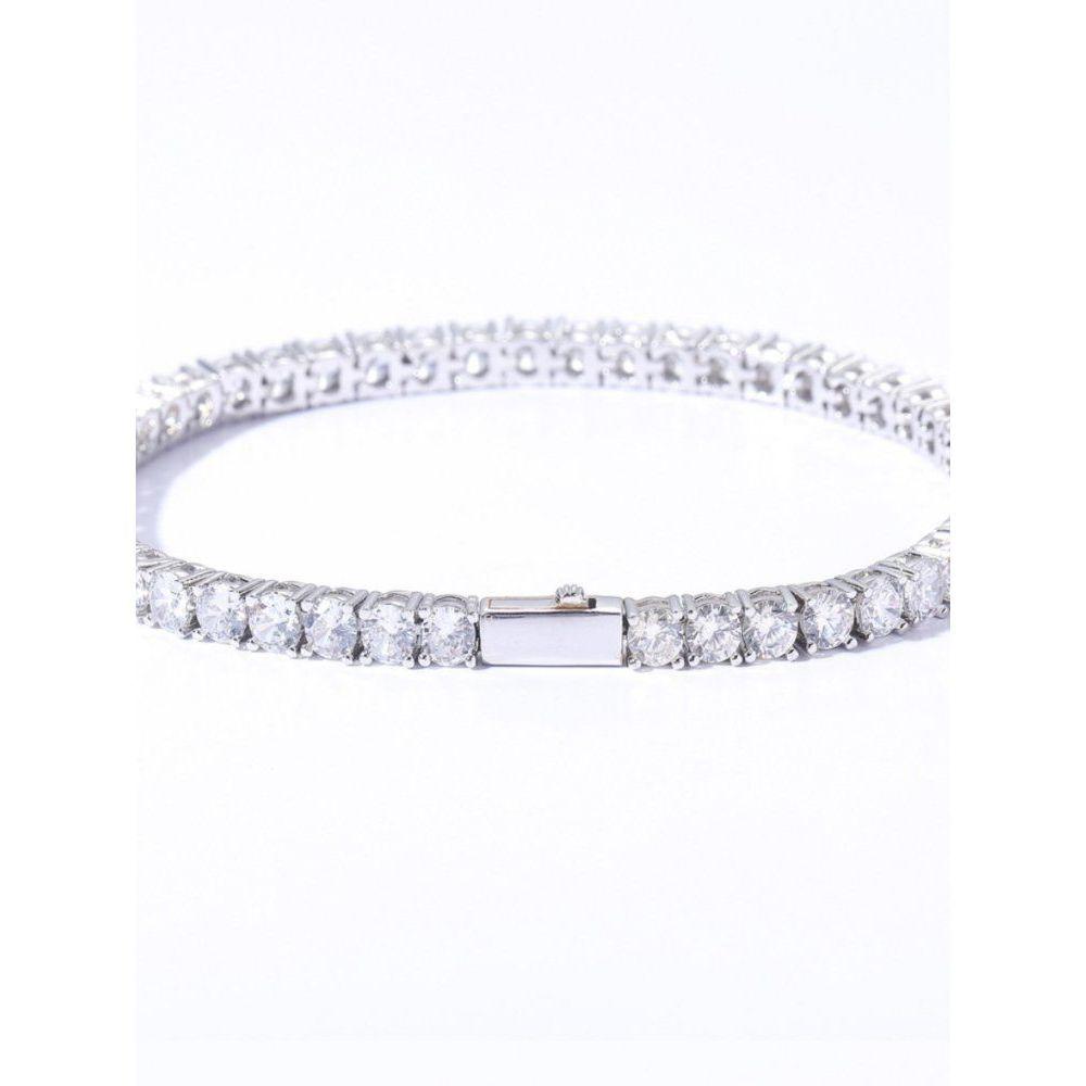 メンズ スポーツ テニスブレスレット 細め ポイントアクセサリー キュービック 細紐ブレスレット 救済