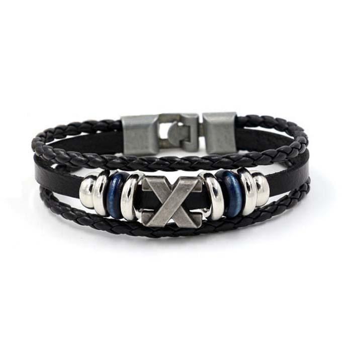 ORLVS メンズブレスレット ファッション アンティーク ヴィンテージレザー ブラック ブラウン カップルブレスレット 02