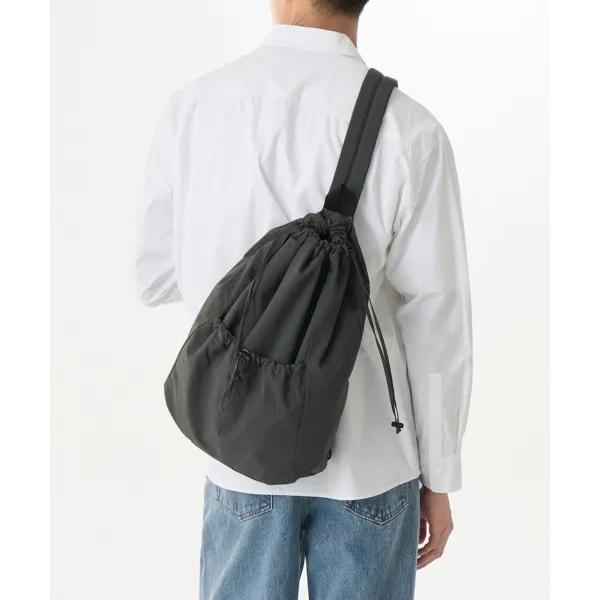 MUSINSA STANDARD Crinkle Drawstring Easy Sling Bag Khaki