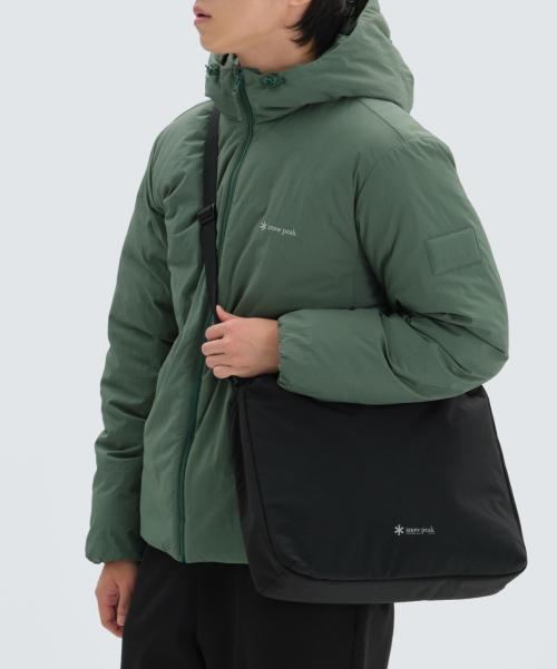 [SNOWPEAK APPAREL] デュアルテック スクエア クロスバッグ L (S24FUFCB39) Black S24FUFCB39BK