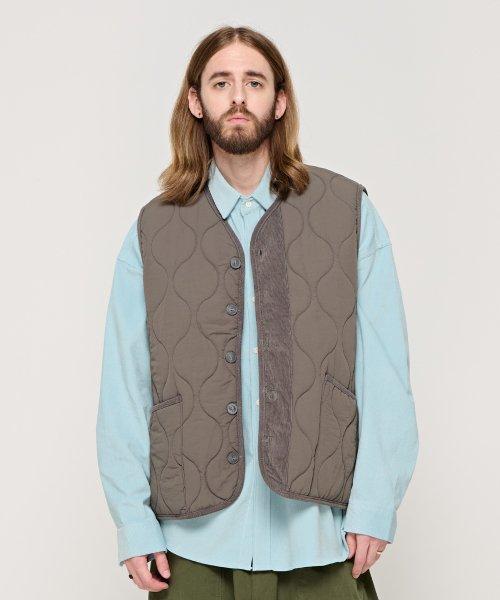 [카고브로스] CB キルティング ベスト (チャコール) CB208502