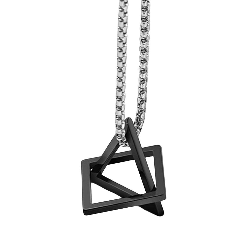 ROYALBELLE メンズ ジュエリー インスタ ヒップホップ ファッションネックレス シンプル デイリーユース アクセサリー E40905 AN スタイルA ブラック