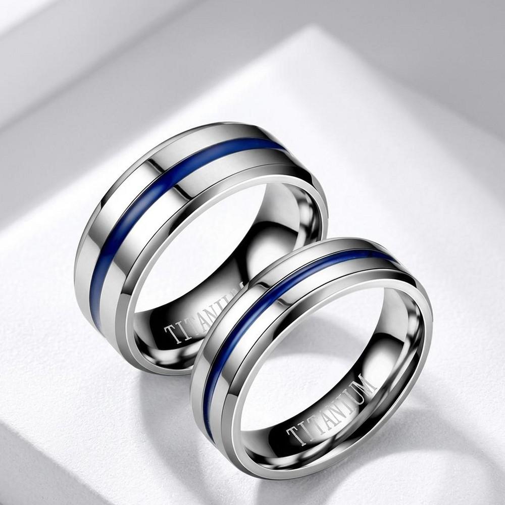 アクセサリー ブルー Sensitive チタン デザインマニア トレーナー 大学生 メンズ コーディネート ファッション デイリー リング