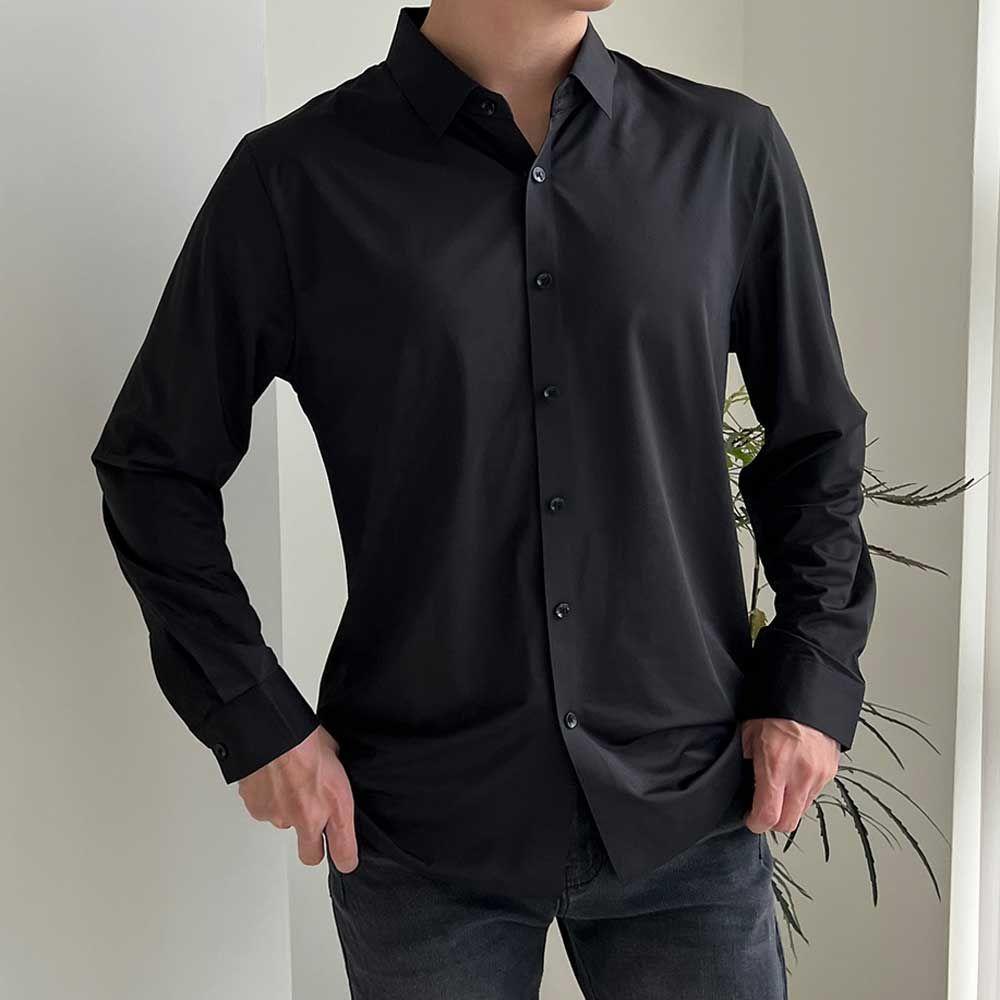 シワにならないシャツ 軽めアウターシャツ デートスタイル メンズカジュアルシャツ