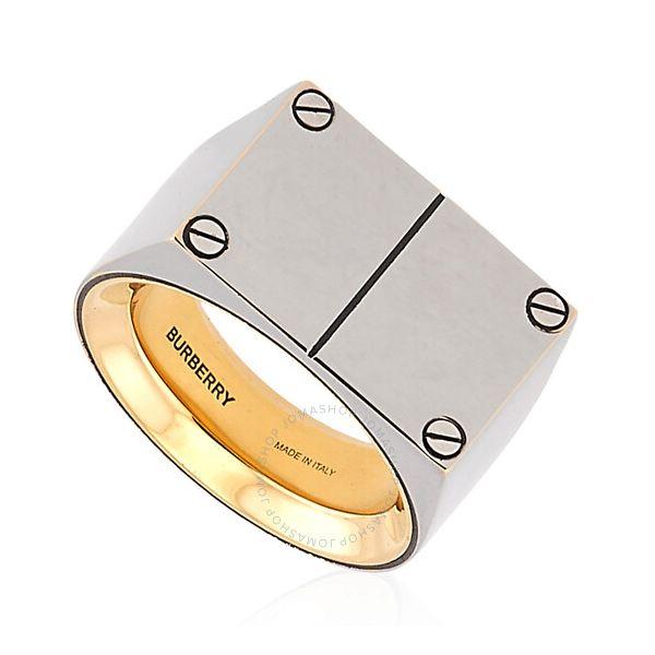 バーバリー メンズ オリンピア ダブルプレート シグネットリング サイズスモール ジュエリー デイリールック イベント プレゼント用 ファッションアクセサリー