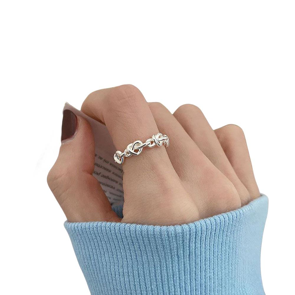 ROYALBELLE レディース ジュエリー S925 シルバーリング ハート レイヤード デイリールック インスタリング アクセサリー E40918 AN 写真色