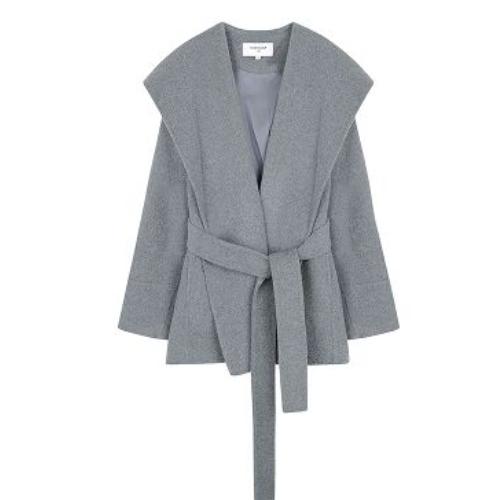 LBL X NICE CLAUP カシミア ウールブレンド ケープフードハーフコート