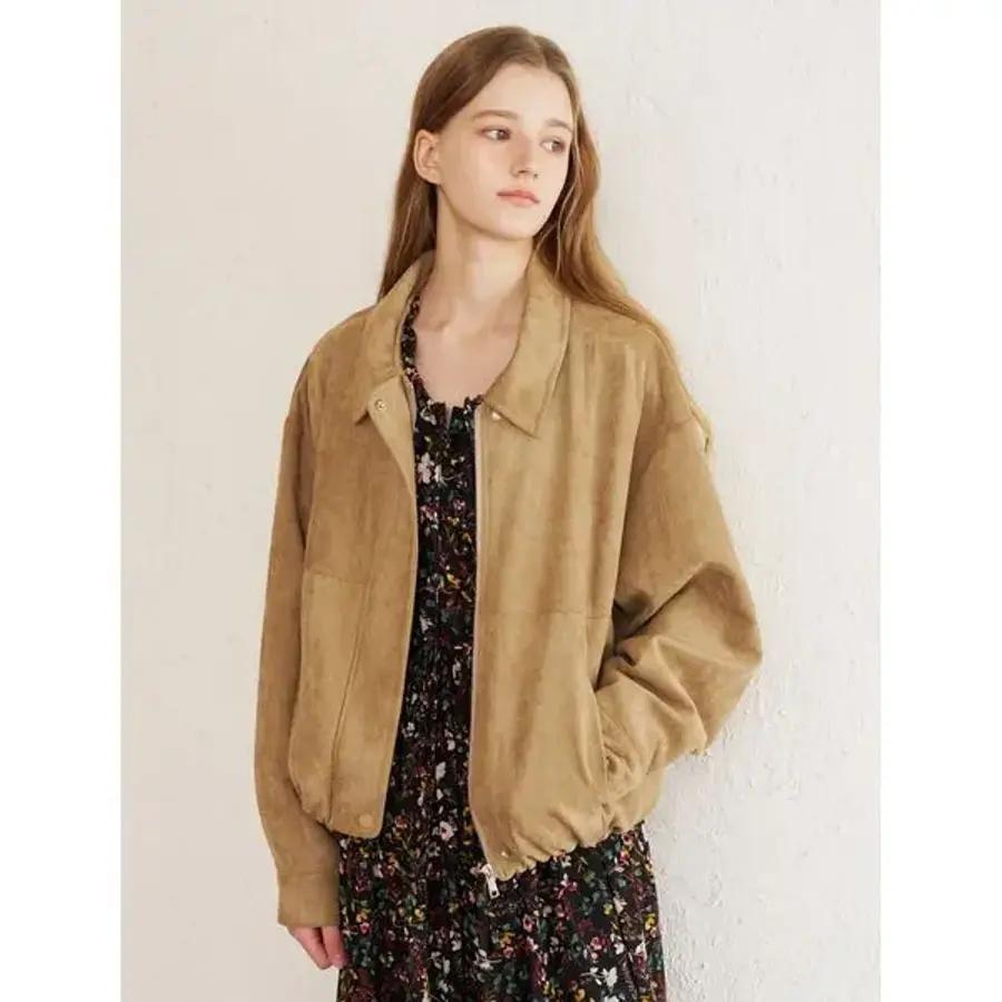 LeShop ヘムバンディング ベーシック スエード ボンバージャケット dq1jk002a