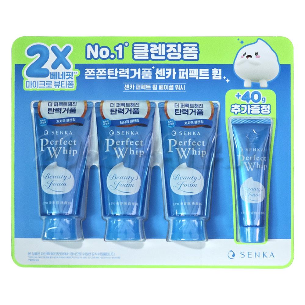 SENKA パーフェクトホイップ フォームクレンジング フェイシャルウォッシュ シセイドウ 洗顔料 120g x 3個 + 40g コストコ
