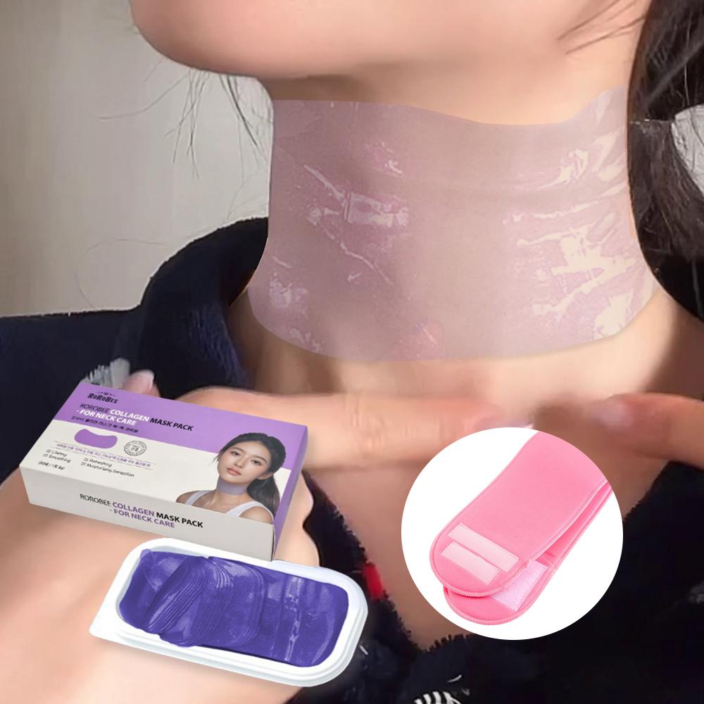 ハイドロゲル 溶けるコラーゲン首シワパック 首 ネックパッチ リフティングマスクパック