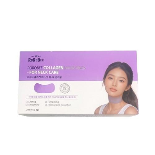 로로비 コラーゲン マスクパック 首ケア用 30枚, 1個