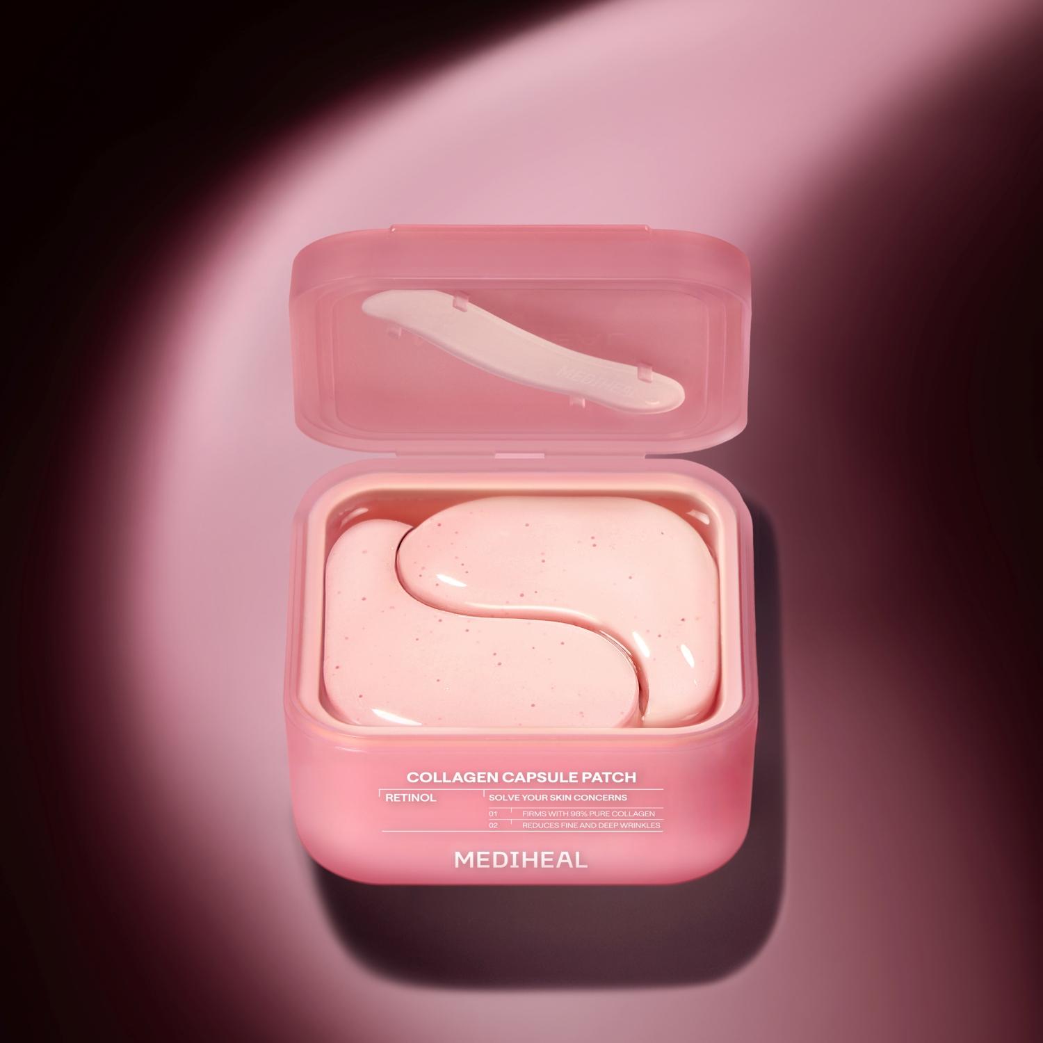 メディヒル コラーゲン カプセルパッチ / PDRN ビタミンC ゲル アイパッチ 目元ケア レチノール, 60枚, 1個