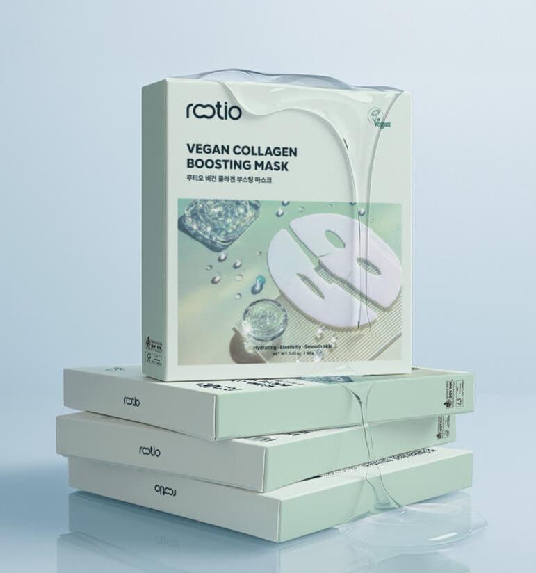 ルティオ ヴィーガン コラーゲン ブースティング マスクパック 4枚, 1個