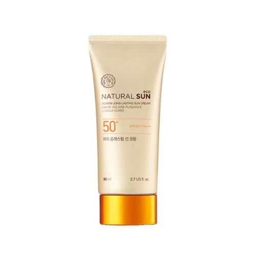 THE FACE SHOP（ザフェイスショップ） ナチュラル サン エコ パワー ロングラスティング サンクリーム 80ml(SPF50+), 1個
