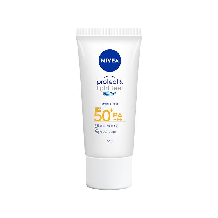 ニベア プロテクト＆ライト フィル パーフェクト サンセラム 90ml (SPF50+), 2個