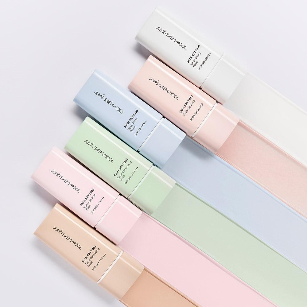 정샘물 스킨 세팅 베이스 6종 (トーン補正 赤み トーンアップ サン グロウ SPF50+ / PA+++ 紫外線遮断)