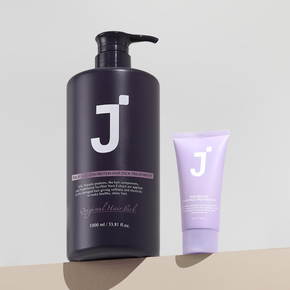 제이숲 タンパク質 トリートメント 1000ml ヘアパック シルク ケラチン ピオニーの香り+ヘアパック