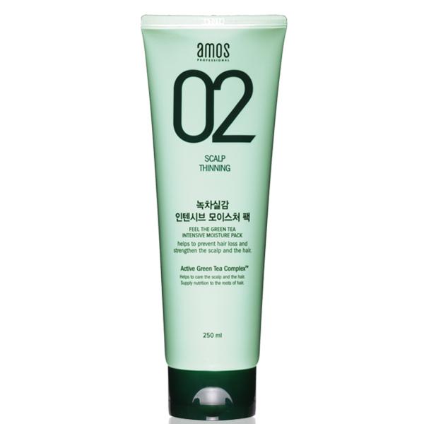 AMoS 緑茶実感 インテンシブモイスチャーパック 250ml, 2個