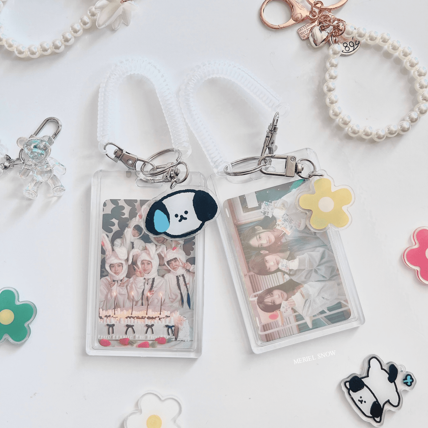 透明カードケース フォトカード 名刺 ネームタグ ポカホルダー