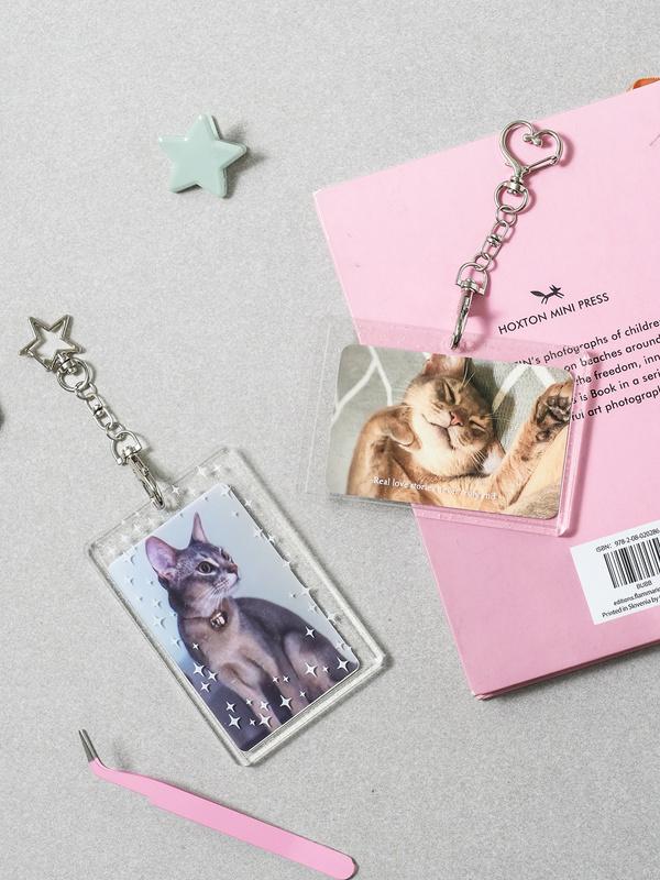 ダイソー キラキラ フォトカード キーリングホルダー 2個入 1066669