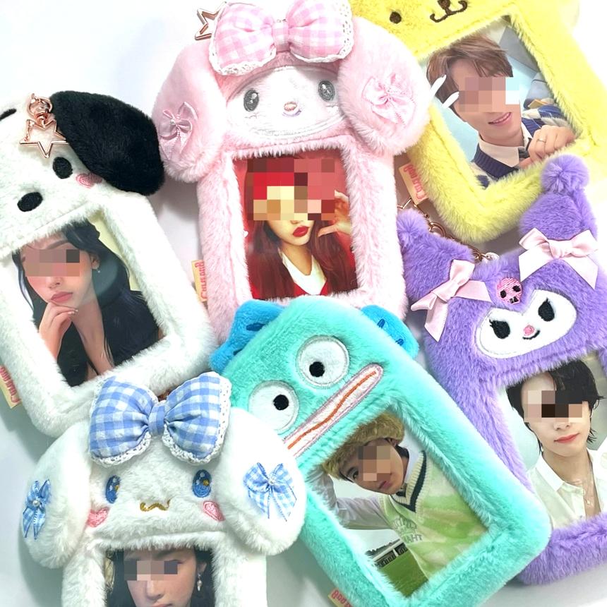 キャラクター もふもふ ポカホルダー キーリング フォトカード 収納