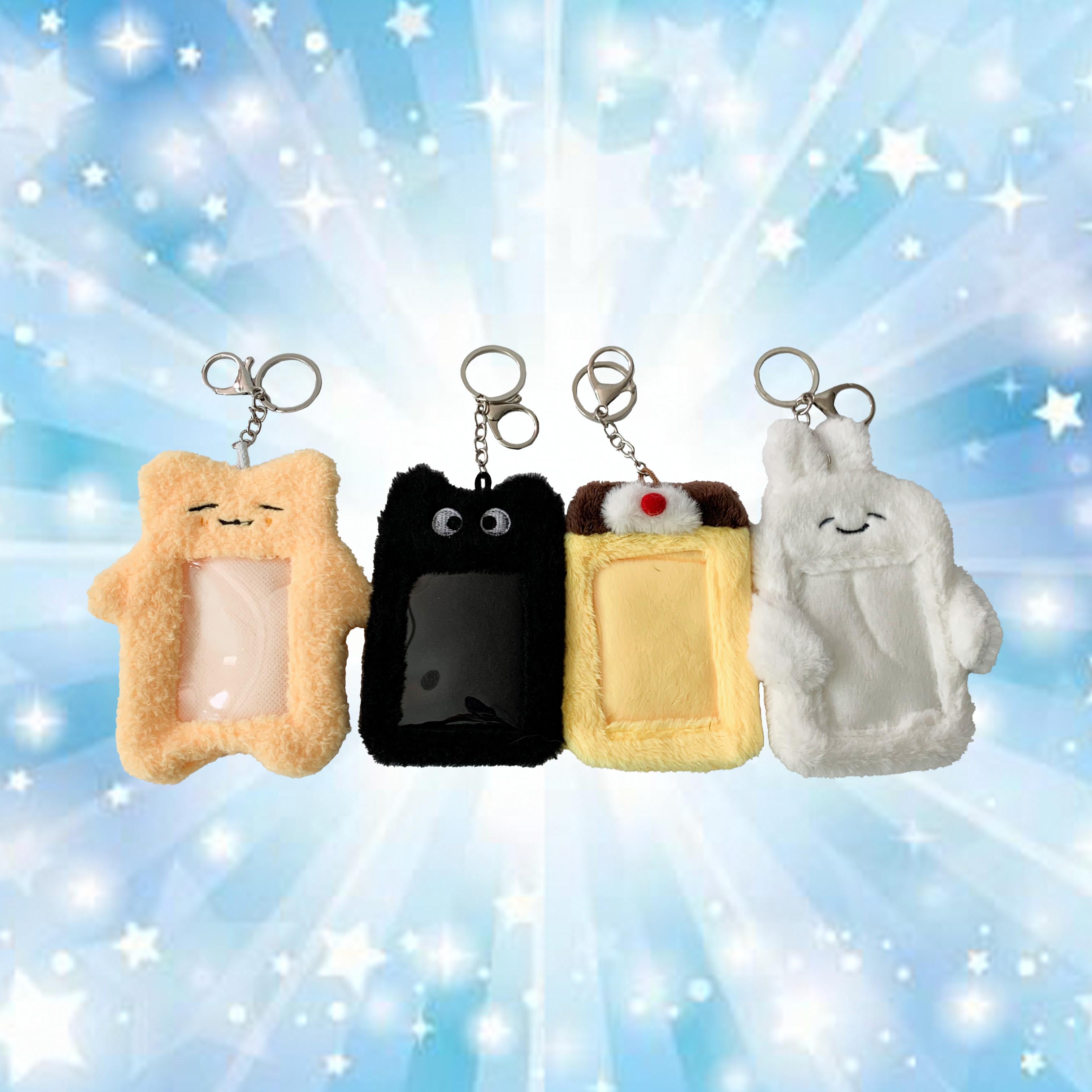 ファー ポトカホルダー ポトカホルダー 猫 犬 うさぎ プリン 証明写真 キーリング ポトカ キーホルダー