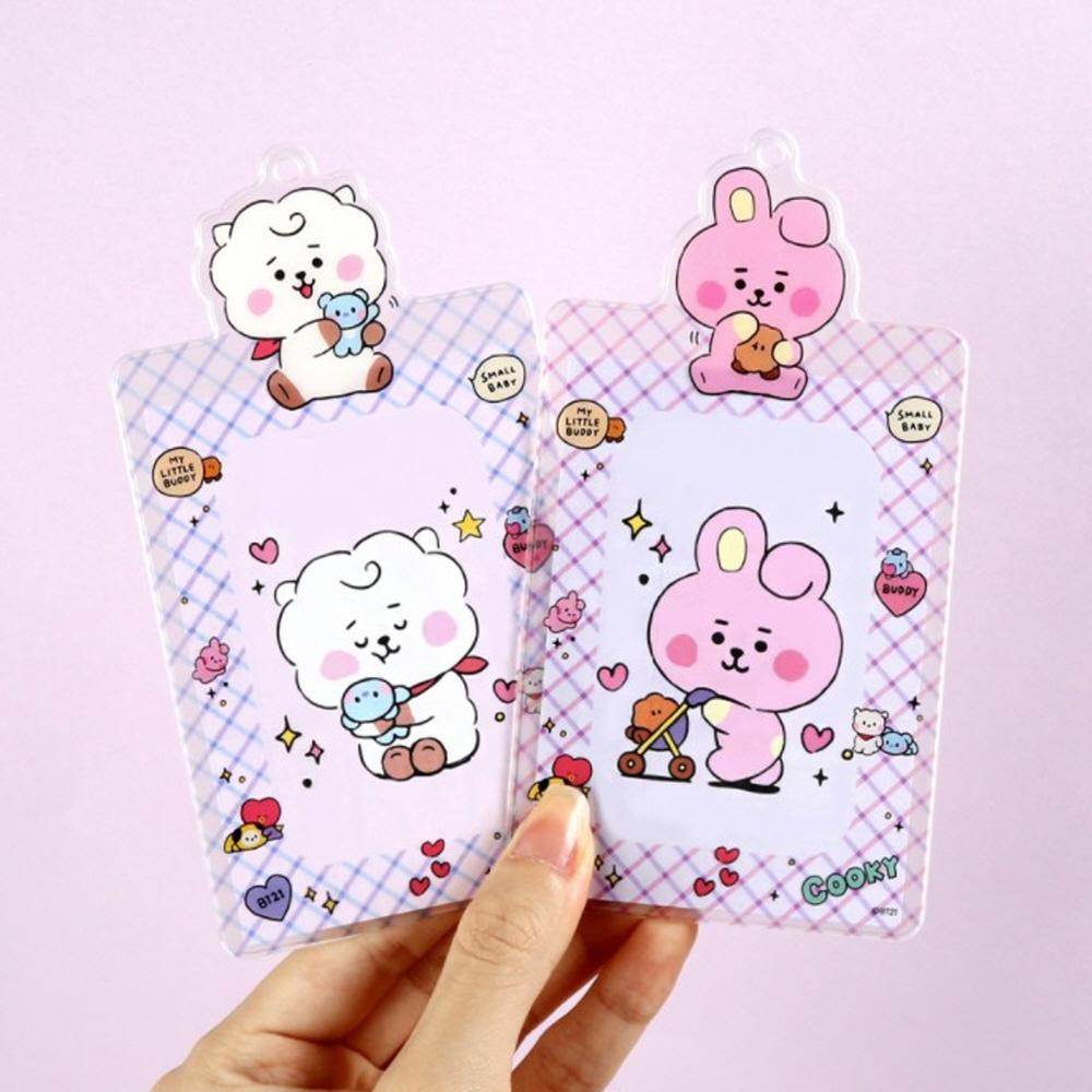 BT21 透明 ポカホルダー 防弾少年団 グッズ フォトカードホルダー キーリング プレゼント