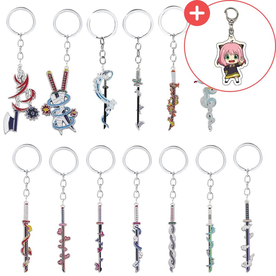 鬼滅の刃 オリジナル 日輪刀 15種 キャラクター キーリング 鬼滅の刃 グッズ キーホルダー ぬいぐるみ 携帯電話 バッグチャーム