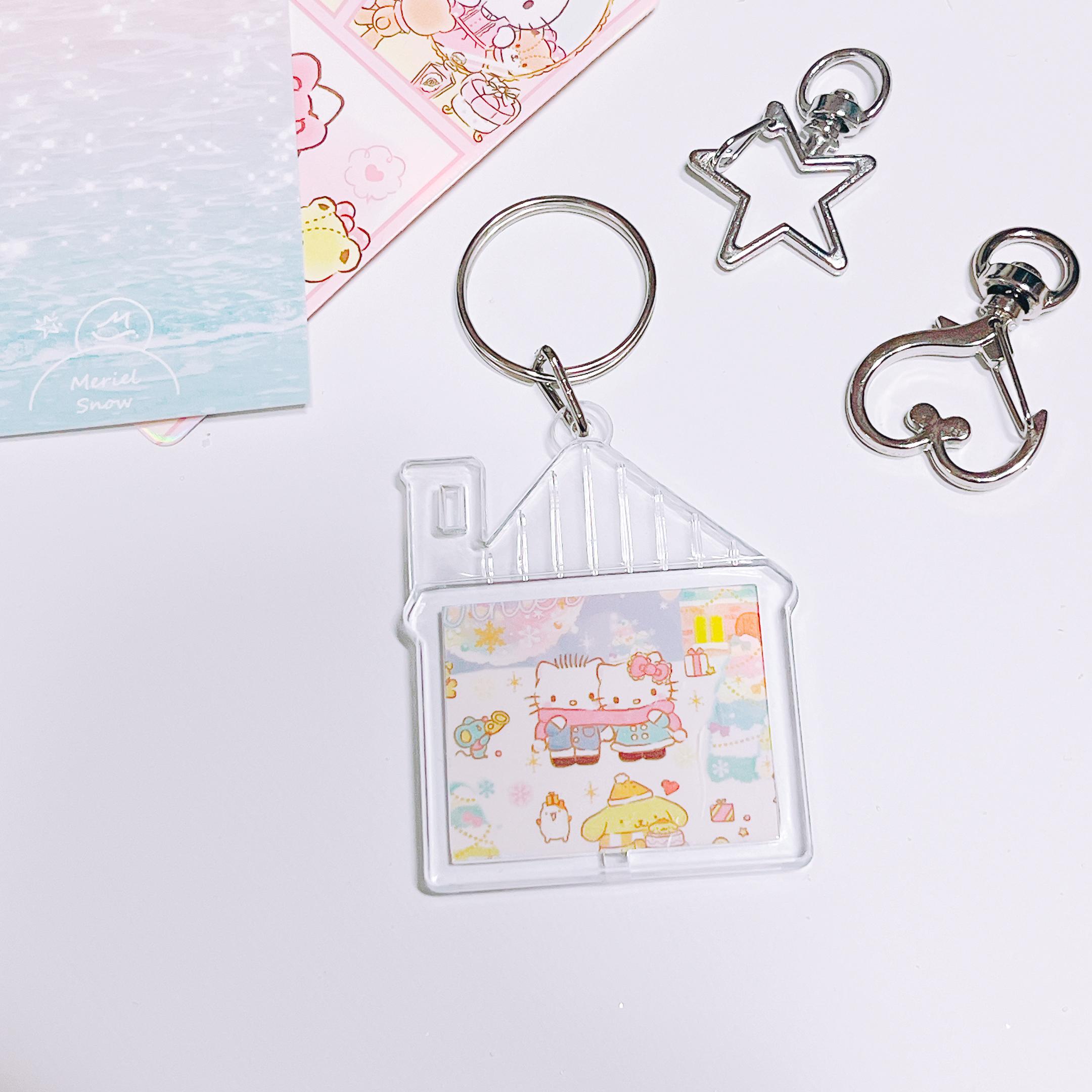 家型 証明写真キーリング フォトカードデコレーション