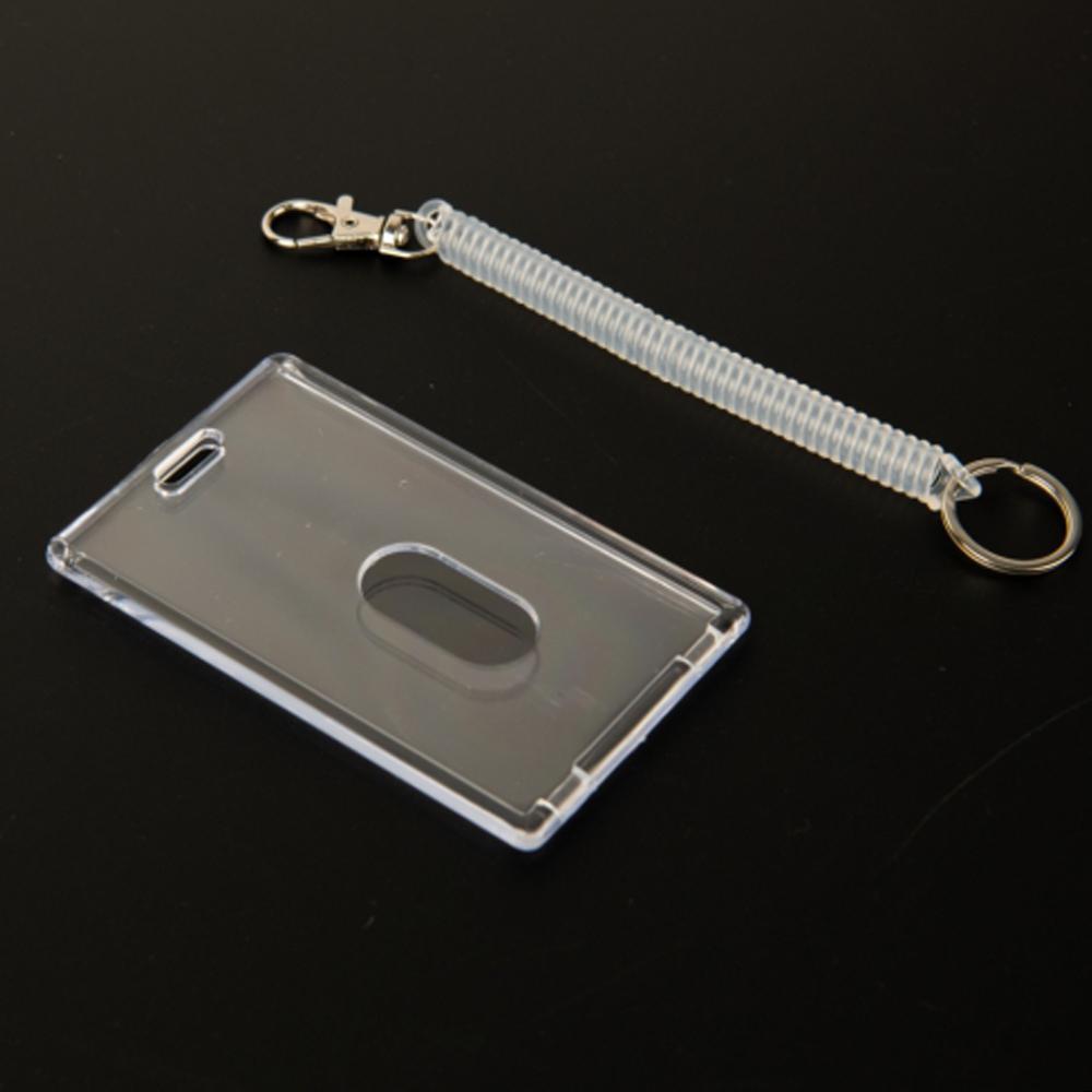 透明 フォトカードホルダー キーリング アイドル ポカ キーホルダー ケース