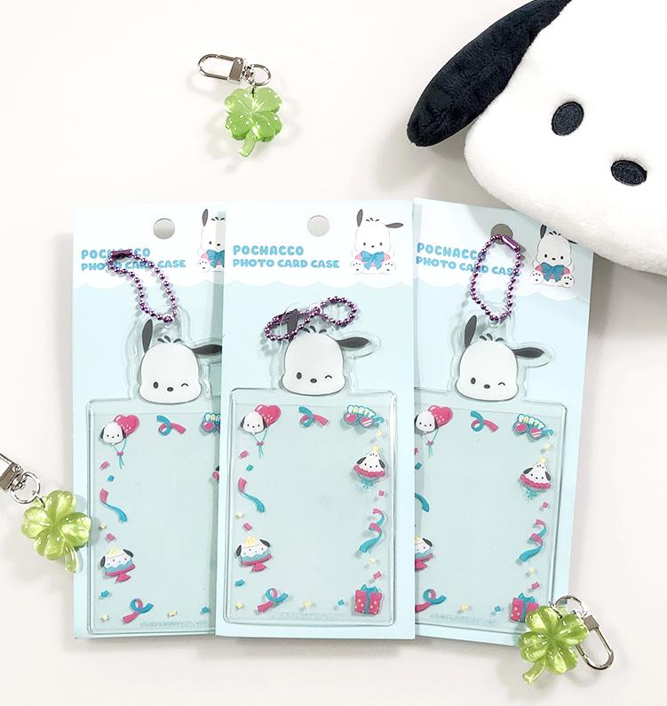 サンリオ ポカホルダー 透明PVC フォトカードケース アイドル ポチャッコ キーリング キーホルダー ICカード
