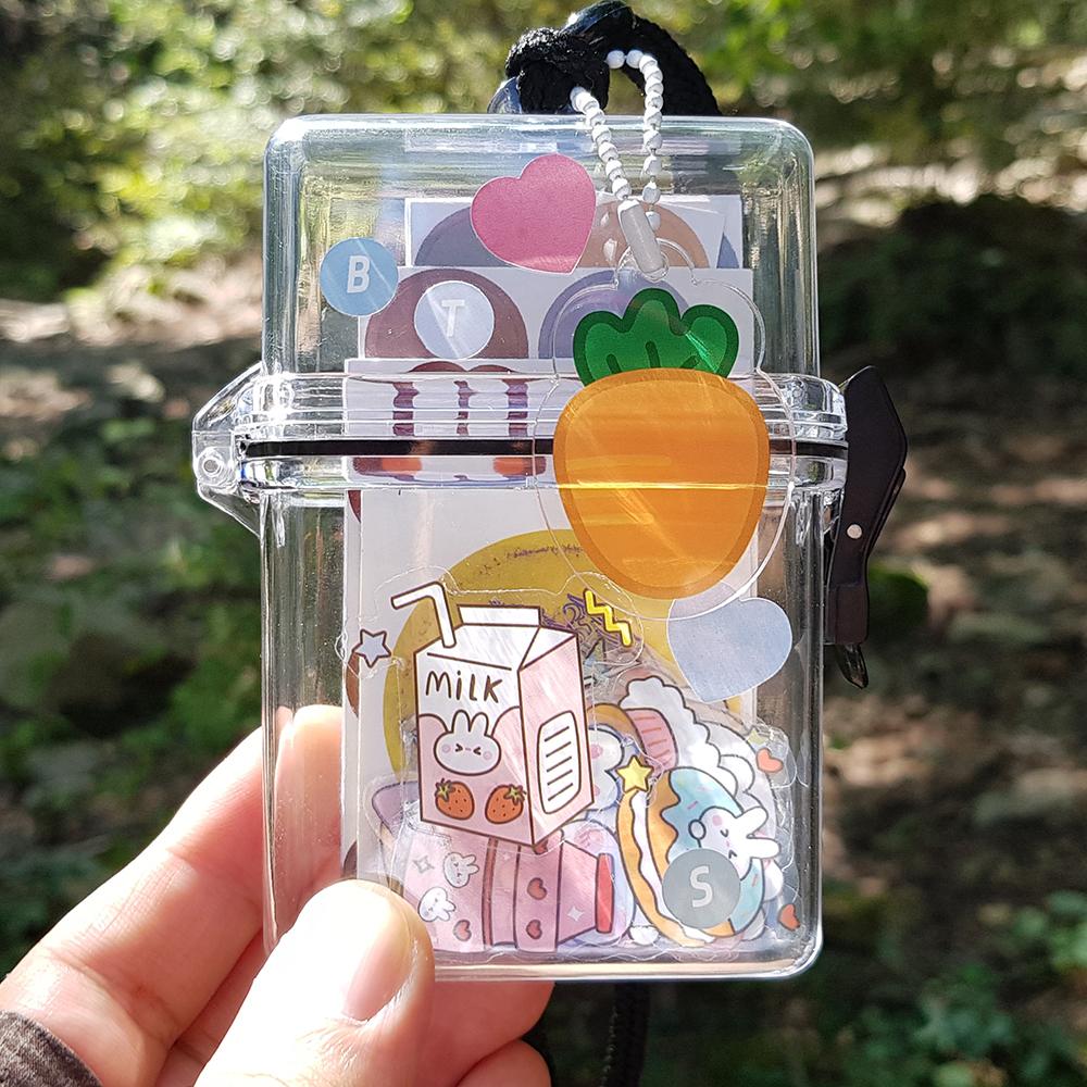 透明アクリル フォトカードホルダー ケース ステッカーパック セット