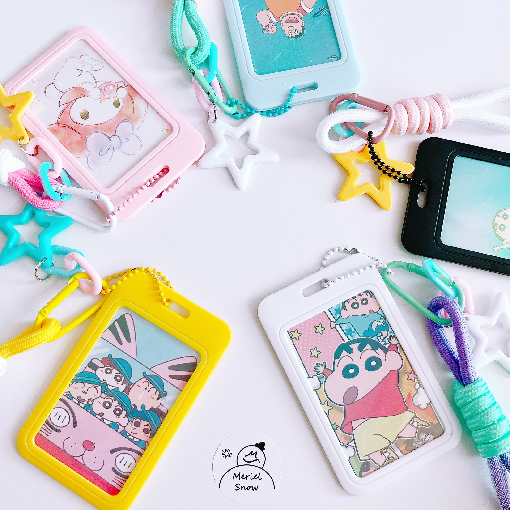 ストラップ ピンク フォトカード 名刺 ネームタグ ポートカードホルダー 社員証