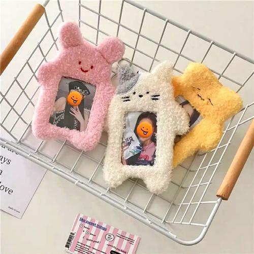 写真カード かわいいぬいぐるみ フォトカードホルダー バッグ キーリング ユニーク