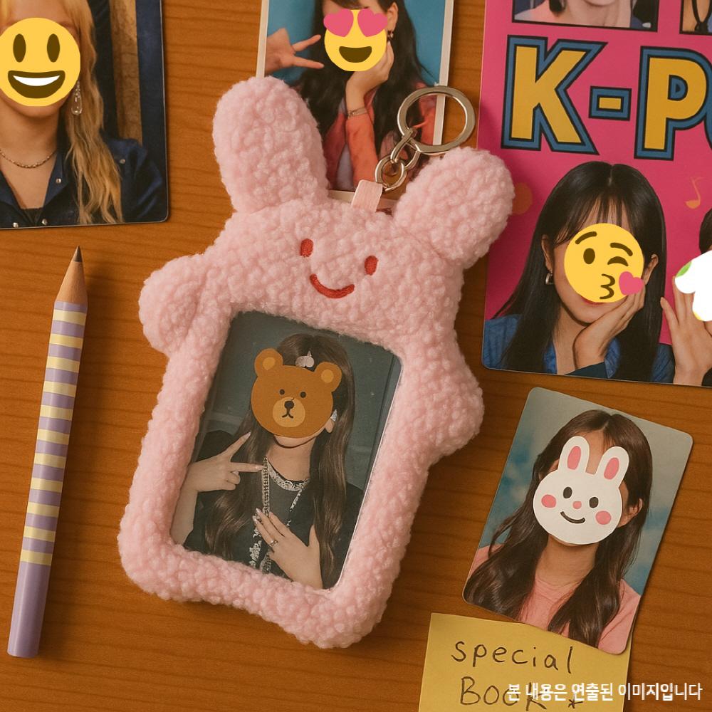 かわいい動物キャラクター 人形 フォトカードキーホルダー フォトカードホルダーキーホルダー ユニークなデザイン