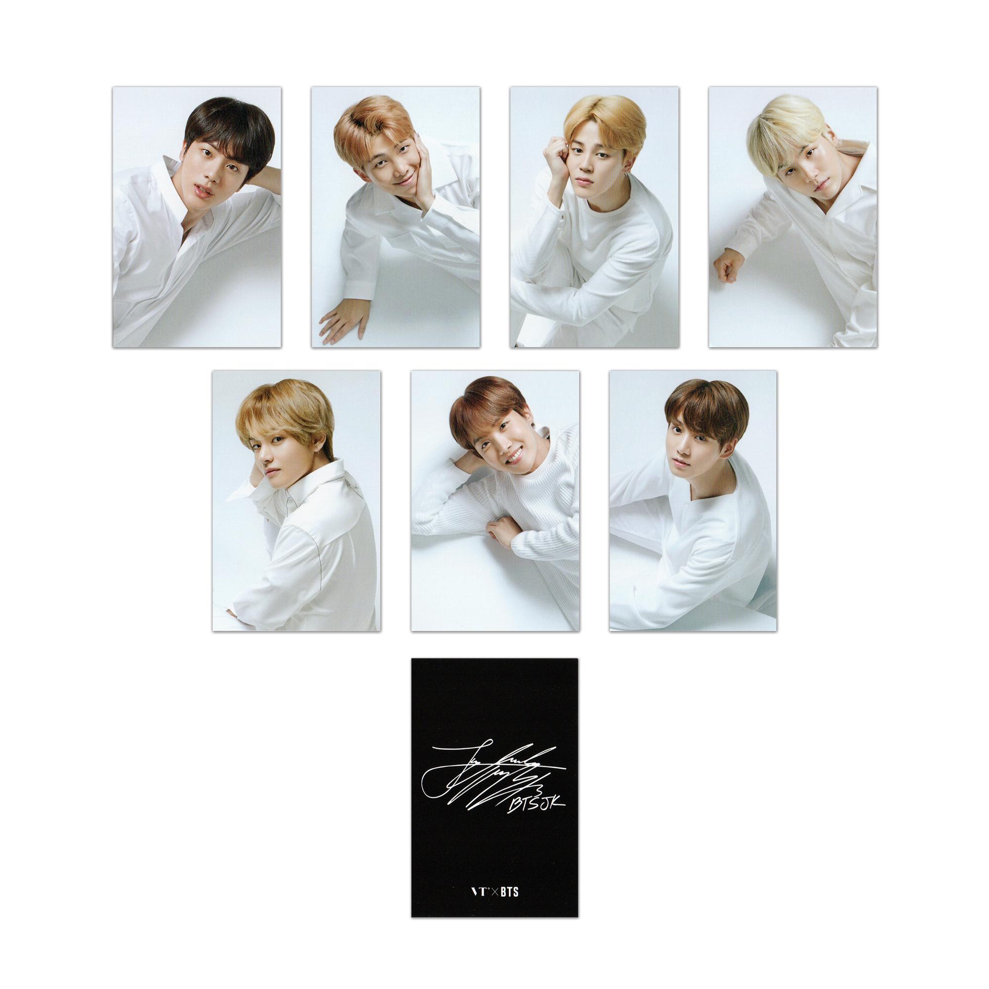 BTS PHOTOCARD BTS メンバーサイン オリジナルフォトカード7枚セット 外国人プレゼント