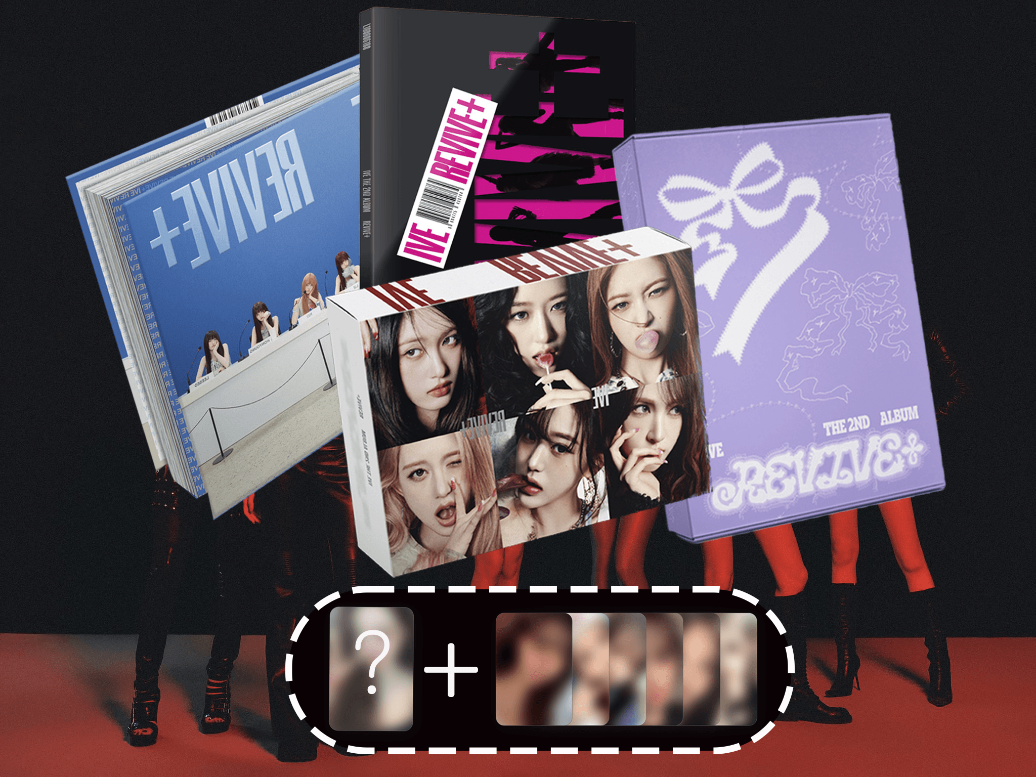 (4種セット+찐ポ1+ポカ6種) IVE アルバム IVE 正規2集 REVIVE リバ이브 特典 バンバン ブラックホール