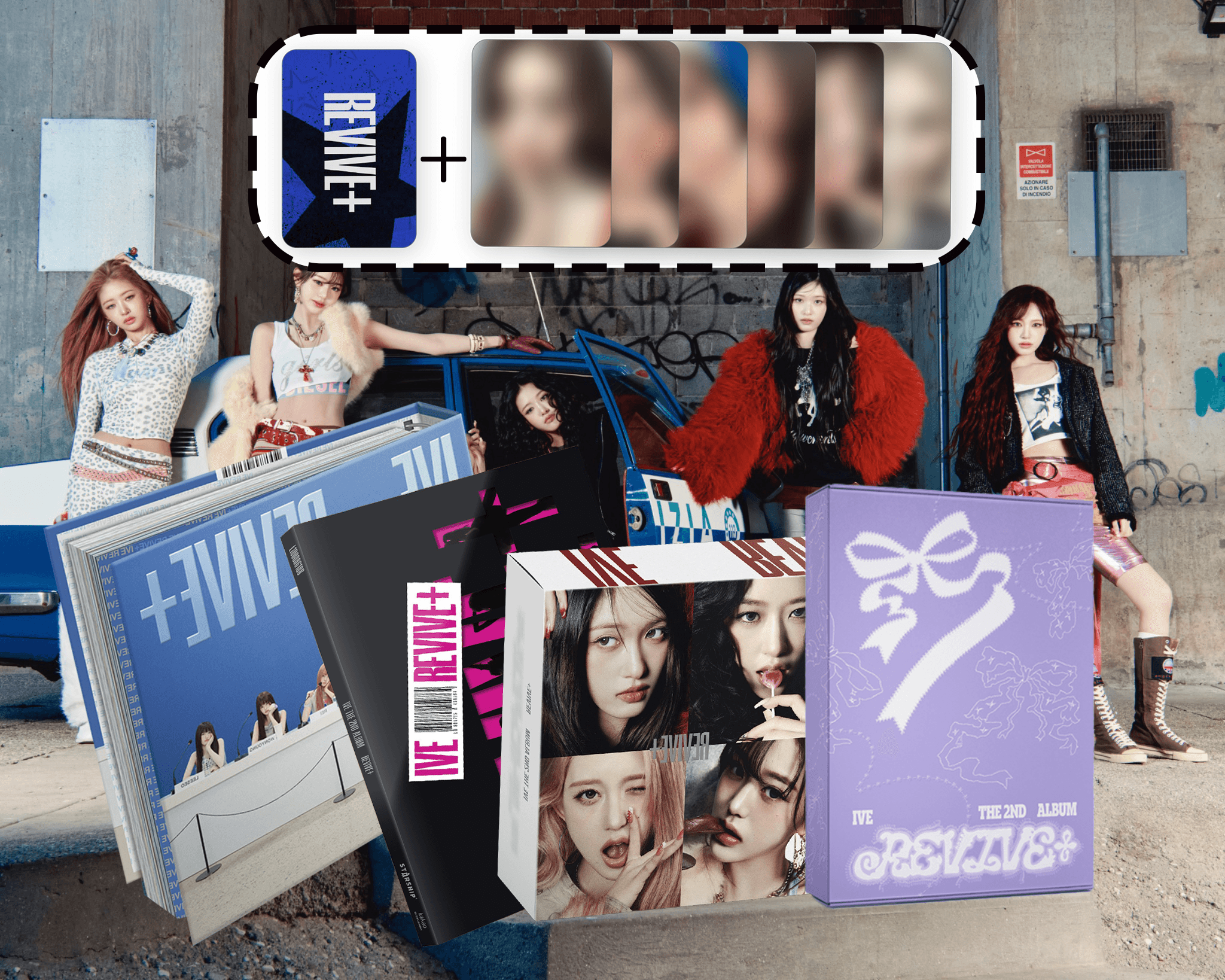 (4種セット+スペシャル1種+トレカ6種) IVE アルバム IVE 正規 2集 REVIVE 特典 ブラックホール