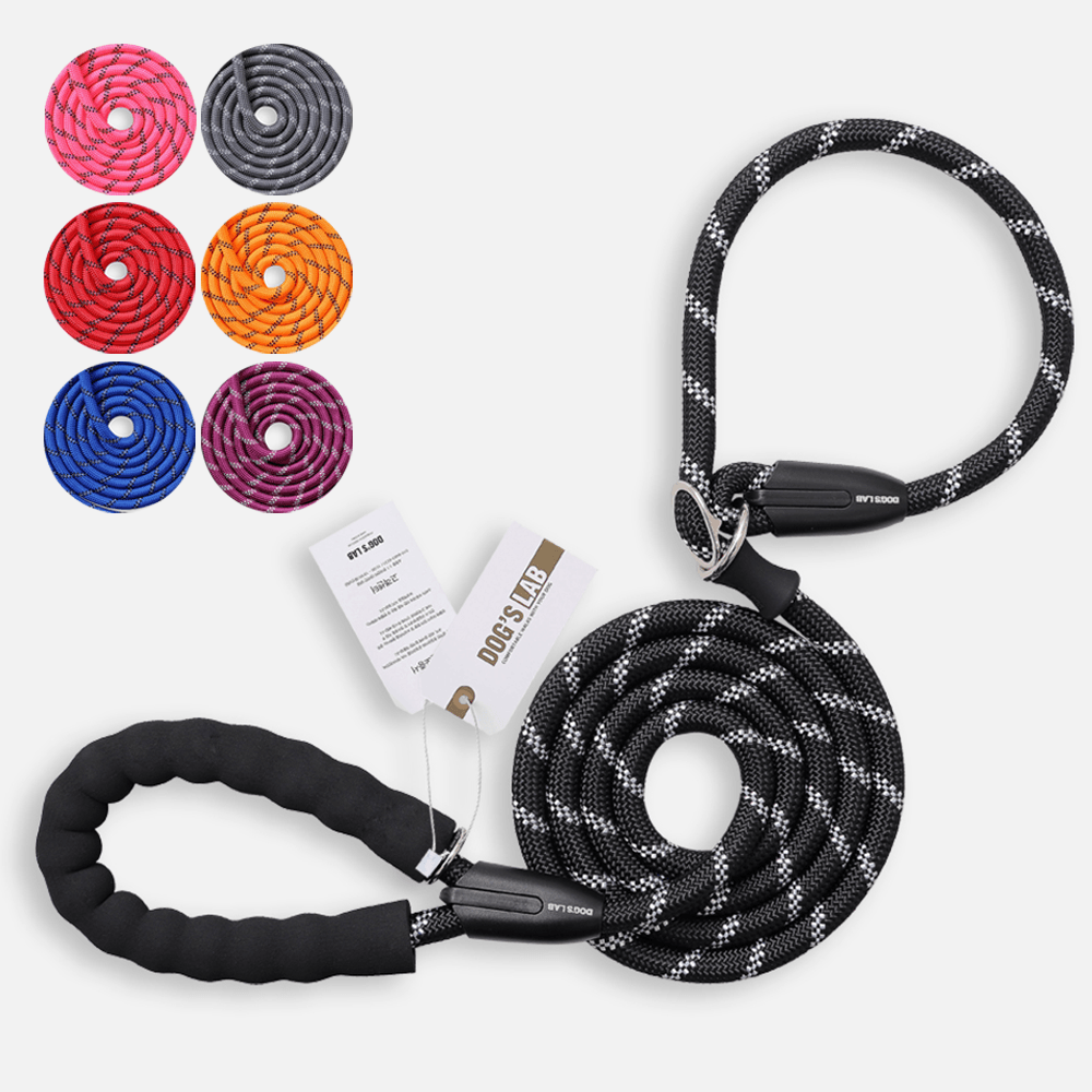 犬用リード 一体型ロープスリップ 小型犬 中型犬 大型犬 8mm 2M