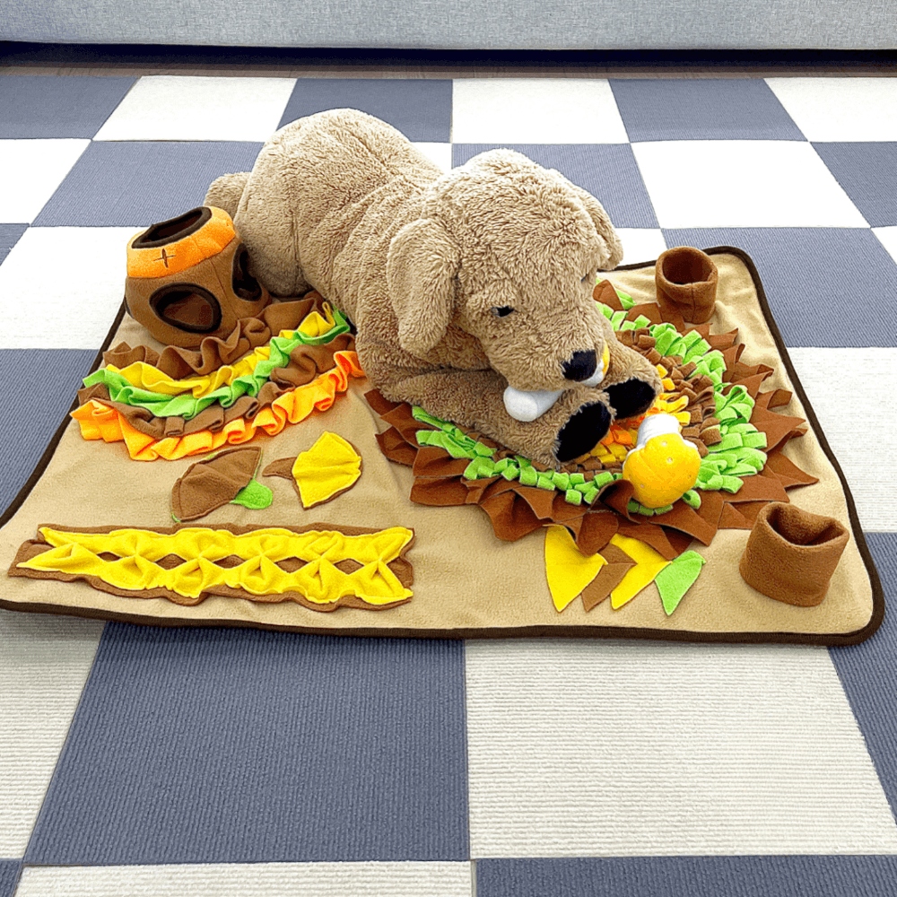 わんちゃん用ノーズワーク おもちゃ にんじん畑 ブランケット マット 難易度高 キノコ 農場