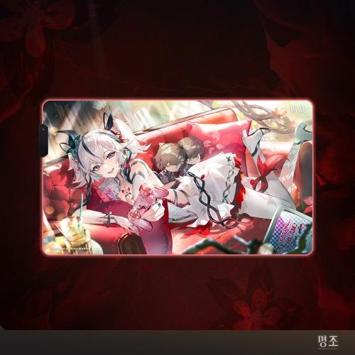 명조 워더링 웨이브 Resonance Theme RGBライトマウスパッド / Camellia