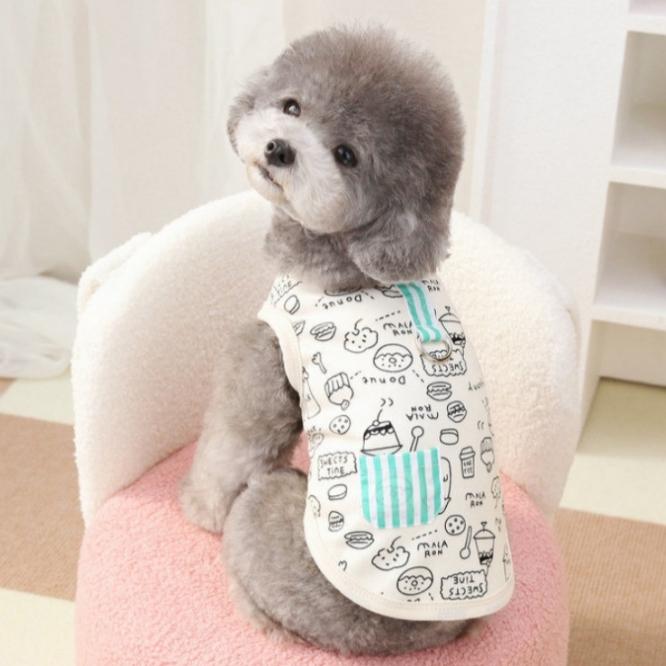 데일리 강아지 티셔츠 강아지 봄옷 여름 강아지옷 하네스 조끼 강아지 실내복 나시 강아지 내복