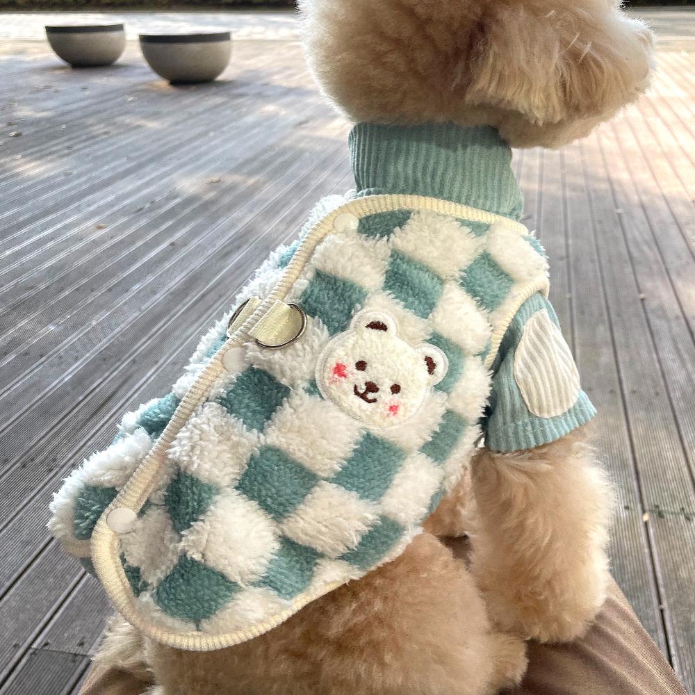 犬用 フリースベスト 暖かい犬服 冬用ハーネス 犬用ダウンベスト オールインワン